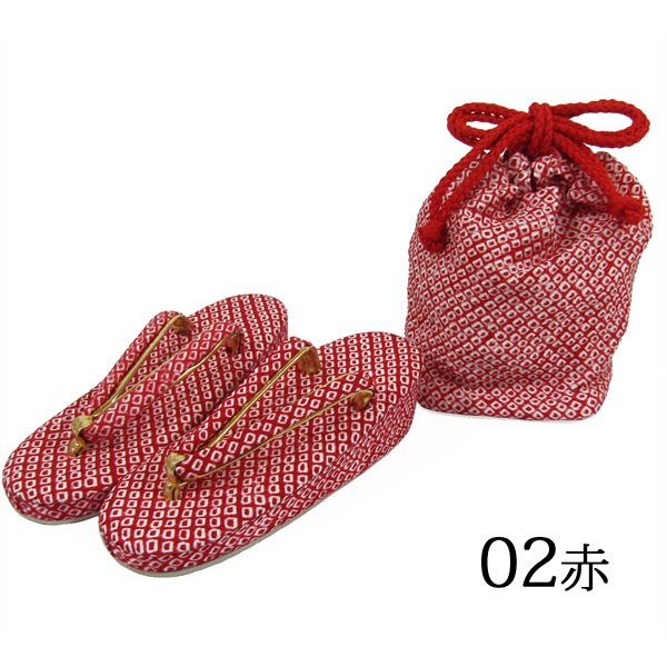 画像3: 七五三 正絹草履(18cm)・巾着セット (3)