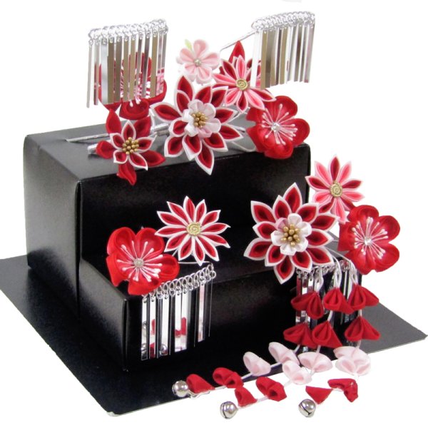 画像1: 女の子七五三髪飾り (1)