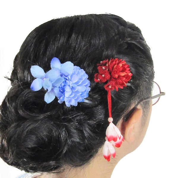 画像3: おまかせ女の子造花ミニ髪飾り (3)