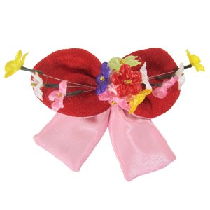 画像: 女の子花付きリボン髪飾り