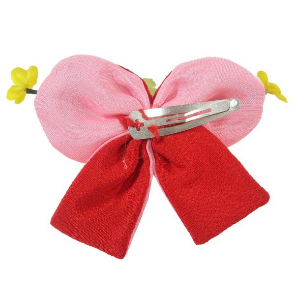 画像2: 女の子花付きリボン髪飾り (2)