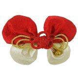 画像: 七五三鈴付きリボン髪飾りkasi08