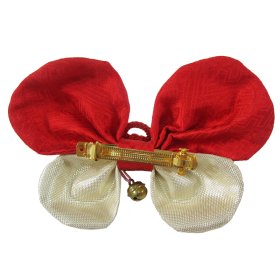 画像: 七五三鈴付きリボン髪飾りkasi08