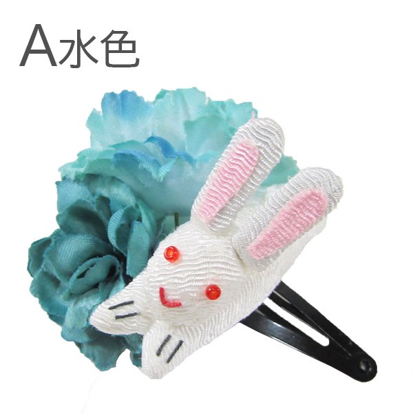 画像3: こども用ウサギ付きフラワー髪飾り (3)