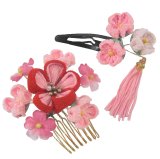 画像: 女の子七五三髪飾り2点セット