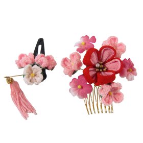 画像: 女の子七五三髪飾り2点セット