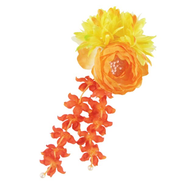 画像4: 造花ラナンキュラス髪飾り (4)