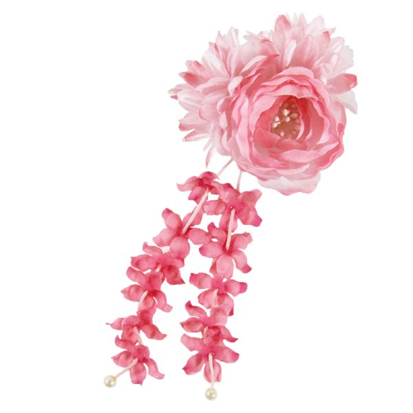 画像5: 造花ラナンキュラス髪飾り (5)