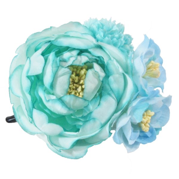 画像4: 造花ラナンキュラス髪飾り (4)