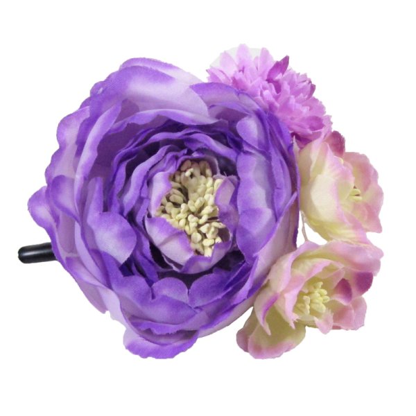 画像9: 造花ラナンキュラス髪飾り (9)