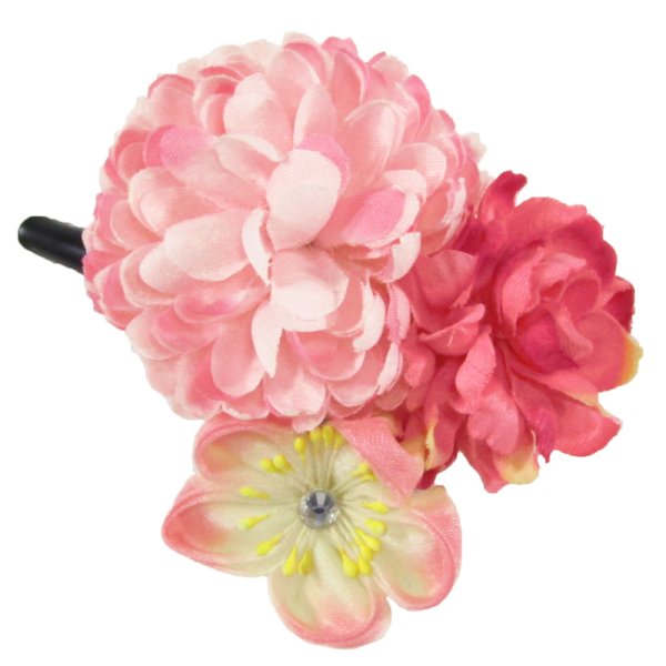 画像8: つまみ細工付き髪飾り (8)