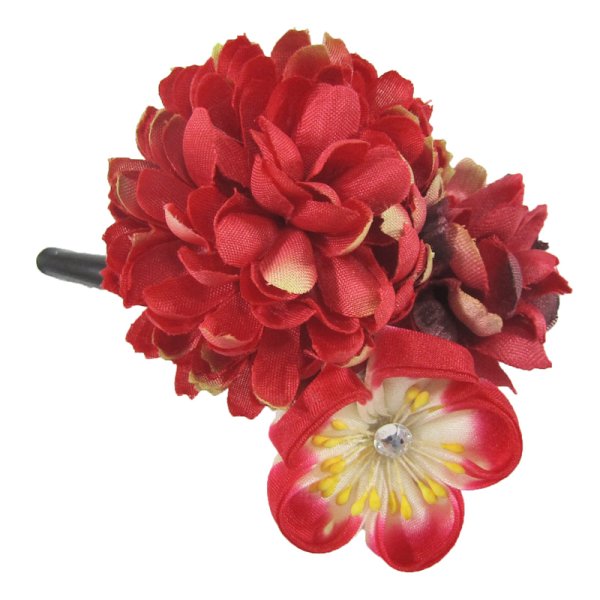 画像9: つまみ細工付き髪飾り (9)