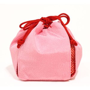 画像: 七五三鹿の子柄巾着（大）