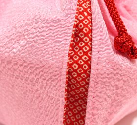 画像: 七五三鹿の子柄巾着（大）