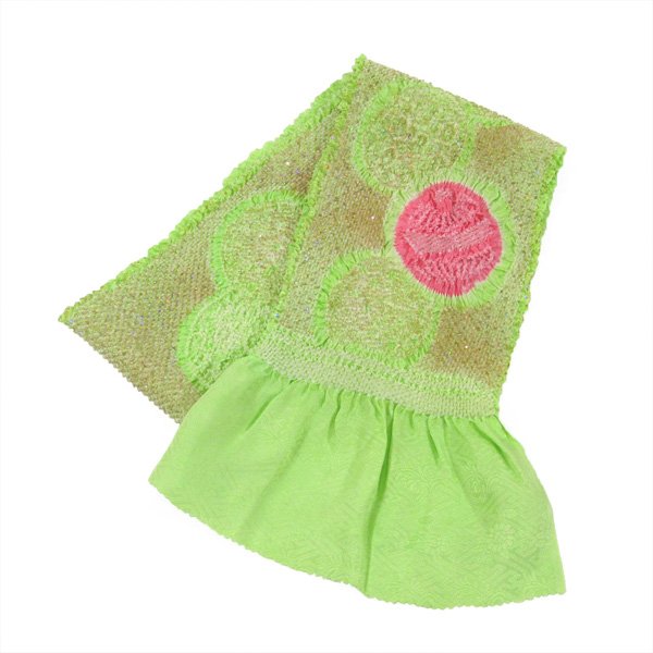 画像1: 七五三帯揚げ 薄緑 (1)