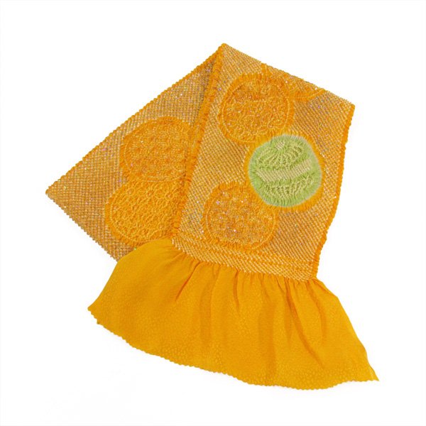 画像1: 七五三帯揚げ 黄 (1)