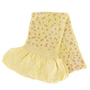 画像: 七五三正絹絞り帯揚げ 薄黄色