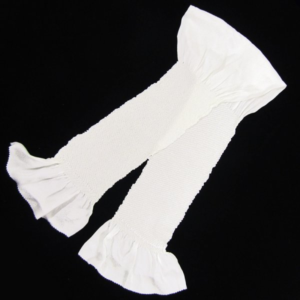 画像2: 子ども 正絹帯揚げ 白 (2)