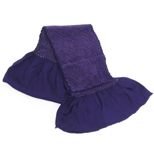 画像1: 子ども 正絹帯揚げ 紫 (1)