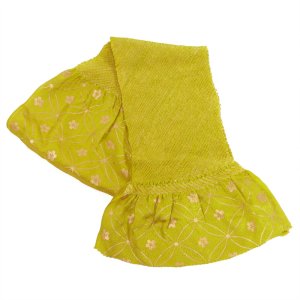 画像: 子ども 正絹金彩帯揚げ ヒワ