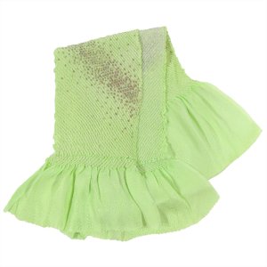 画像: 子ども 正絹金彩帯揚げ 薄緑