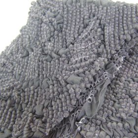 画像: 七五三絞りナイロン帯揚げ グレー