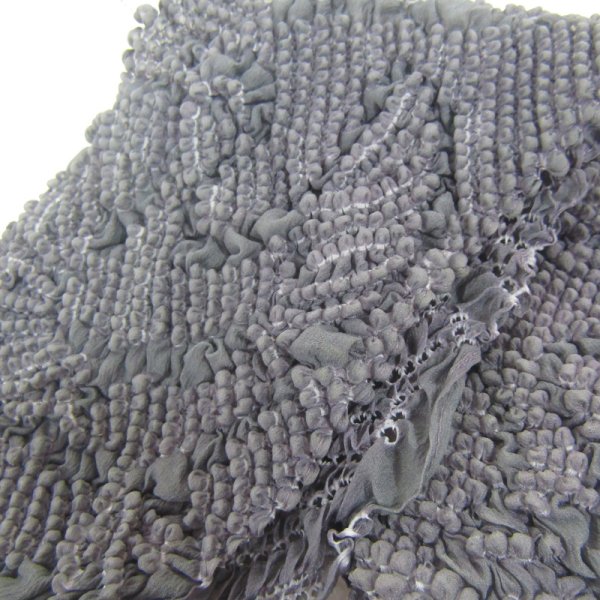 画像2: 七五三絞りナイロン帯揚げ グレー (2)