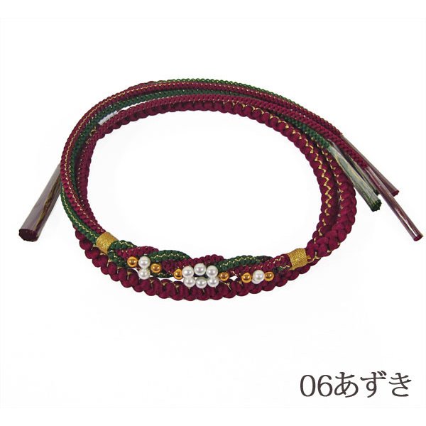 画像7: こども用 飾り付き正絹帯締め (7)