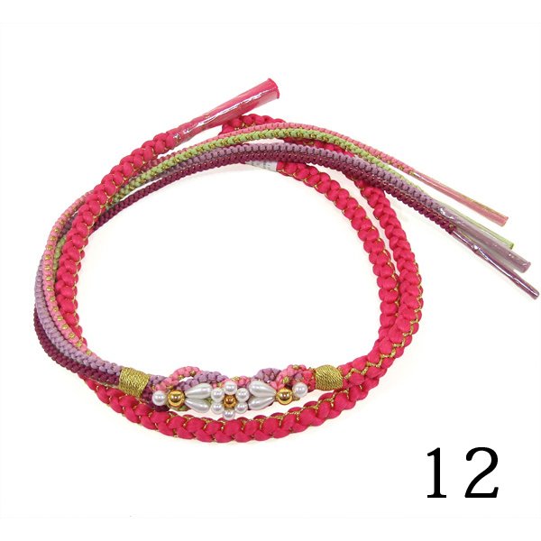 画像13: 七五三飾り付き正絹帯締め (13)