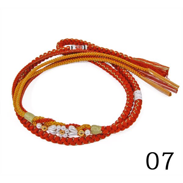 画像8: 七五三飾り付き正絹帯締め (8)