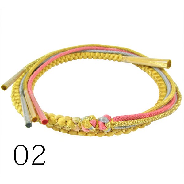 画像3: こども用 飾り付き正絹帯締め (3)