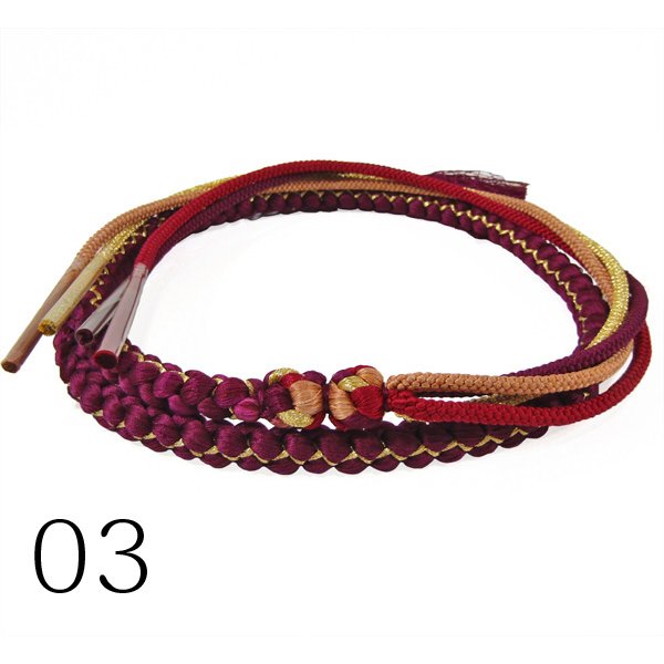 画像4: こども用 飾り付き正絹帯締め (4)