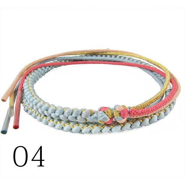 画像5: こども用 飾り付き正絹帯締め (5)