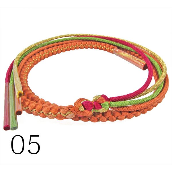 画像6: こども用 飾り付き正絹帯締め (6)