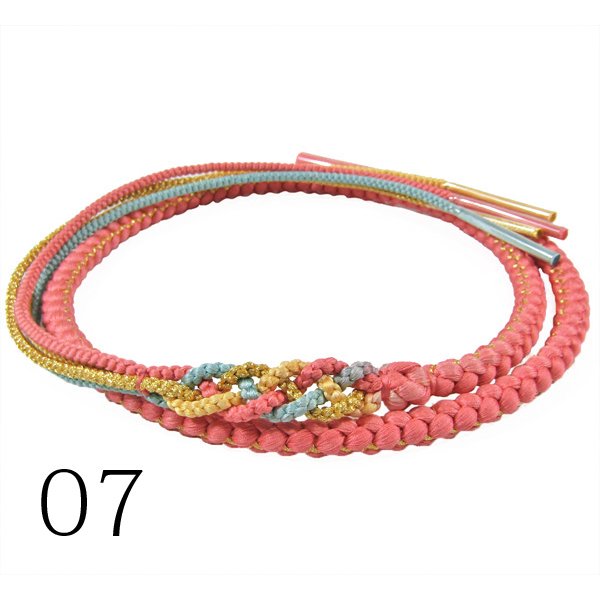 画像9: こども用 飾り付き正絹帯締め (9)