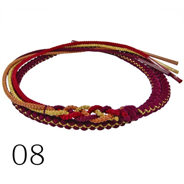 画像10: こども用 飾り付き正絹帯締め (10)