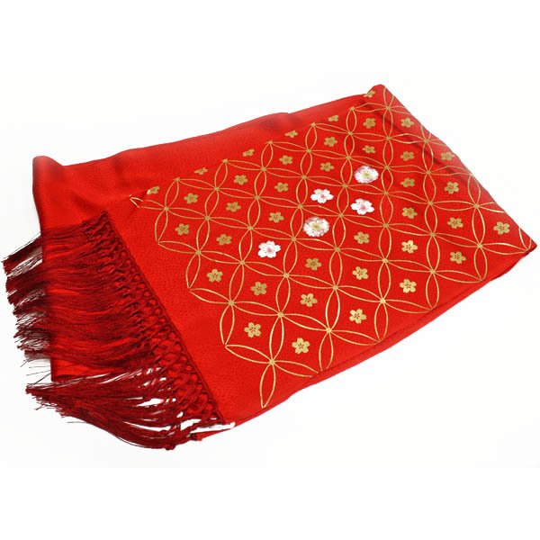 画像4: 七五三正絹金彩刺繍しごき (4)