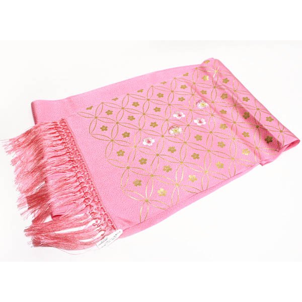 画像5: 七五三正絹金彩刺繍しごき (5)