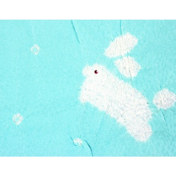 画像5: 七五三正絹絞り梅刺繍うさぎしごき (5)