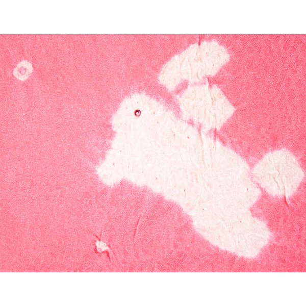 画像7: 七五三正絹絞り梅刺繍うさぎしごき (7)