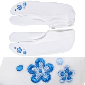 画像: こども用 刺繍入りストレッチたび 