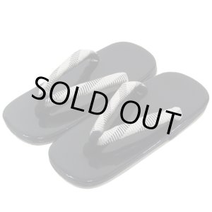 画像: 七五三男児雪駄 黒台 21cm