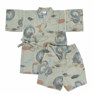 画像: 男の子甚平90サイズ グレー