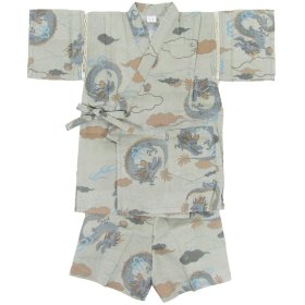 画像: 男の子甚平90サイズ グレー