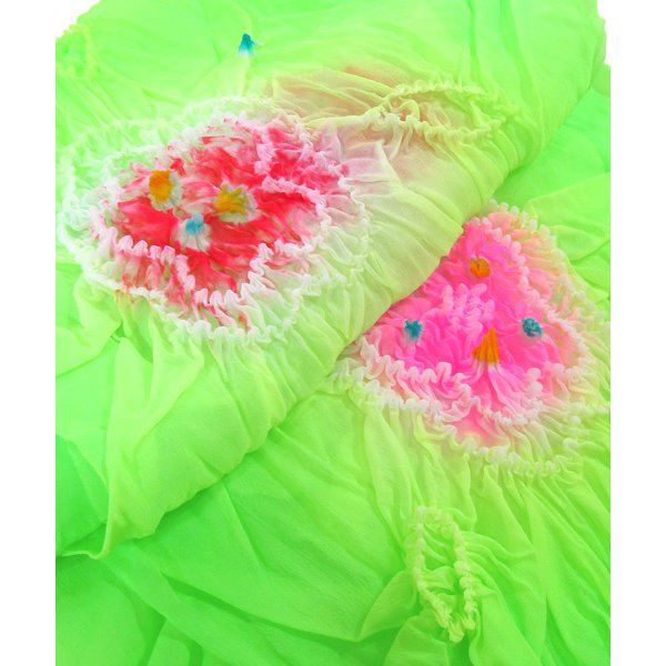 画像7: 子ども絞りへこ帯 ヒワ (7)