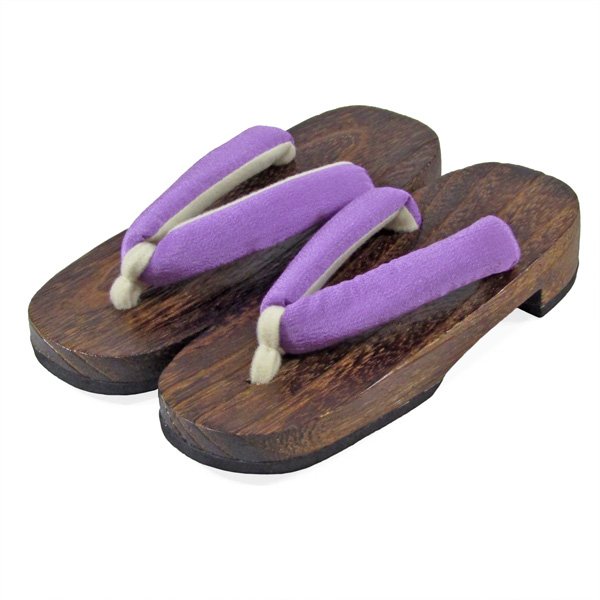 画像1: 女の子 男の子 兼用下駄21cm薄紫 (1)