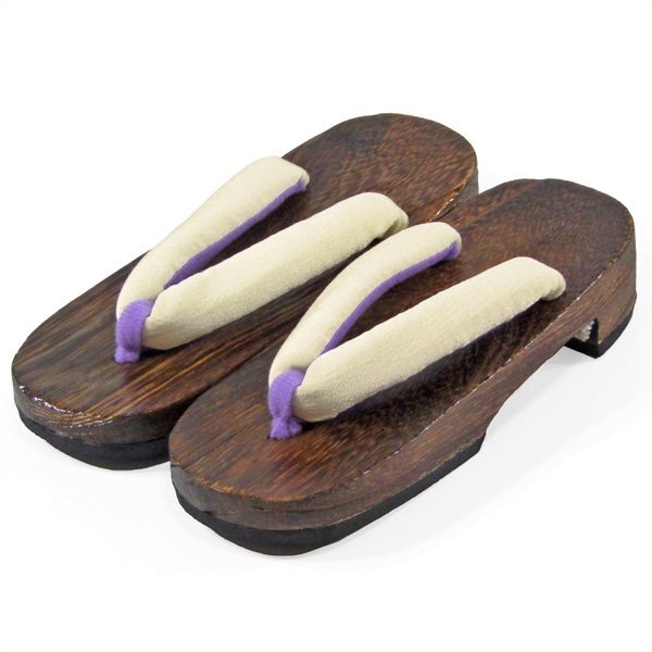 画像1: 女の子 男の子 兼用下駄21cmアイボリー (1)