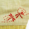 画像3: こどもカゴ付き刺繍麻巾着 (3)