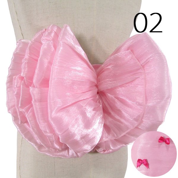 画像3: 女の子用りぼん付き花結び帯 (3)