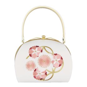 画像: 七宝桜刺繍入り和装バッグ